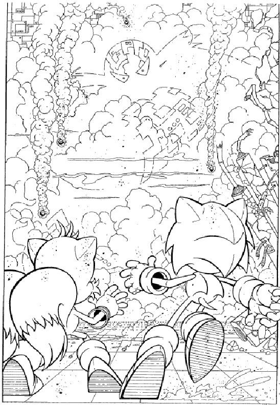 Coloring page Sonic X Sonic X